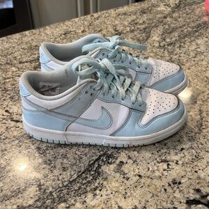 Nike Sky Blue and White Low-Top Sneakers